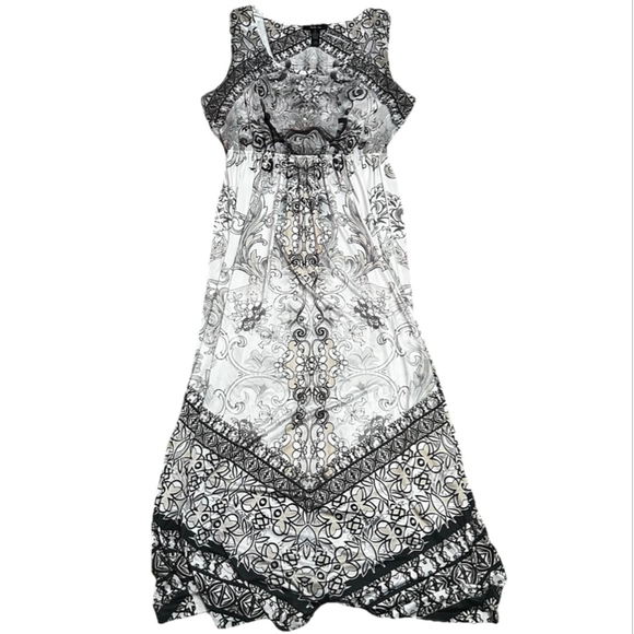 Style&co. Dresses & Skirts - Women's Style&co. White Black Pattern Sleeveless Dress XL